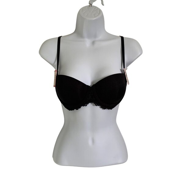 Maidenform Other - Maidenform Womens Black Lace Detail Multiway Push-Up Bra Size 34B